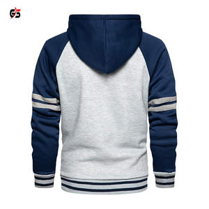 Raglan เสื้อวอร์มผ้าฝ้ายแขนสามส่วนสำหรับผู้ชาย,เสื้อกันหนาวพิมพ์โลโก้แบรนด์ผ้าฟรีซเสื้อคลุมแนวสตรีท - Product Image 4