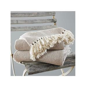 Best selling exclusive 100% Organic cotton GOTS Certified Embroidered Jacquard Blanket With <b>Tassels</b> Eco Friendly blankets <b>throws</b> - Product Image 4