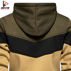 High-Quality Anti-Pilling Fleece-<b>Lined</b> Winter <b>Hoodie</b> for <b>Men</b> <b>Hoodie</b> with Ribbed Cuffs and Hem Custom Design Colorblock Hoodies - Product Image 4