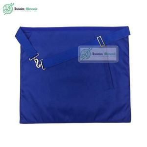 Masonic Grand Lodge Delantal de cuero de lujo con bordado a mano Insignia para coser Imán Adjuntar - Product Image 6