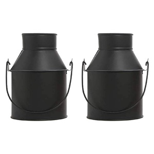 Indian Stylish Designer Handmade Flower Pot <b>Unique</b> Decorative White Flower <b>Vase</b> Top Selling Galvanized Metal <b>Vase</b> - Product Image 2