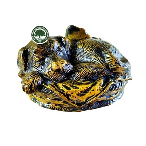 Urne funéraire en or avec motif de tigre, écologique, pour souvenir - Product Image 1