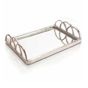 ถาดตกแต่งดีไซน์คู่คุณภาพสูงพร้อมขอบทองสําหรับบนโต๊ะอาหาร - Product Image 3