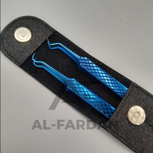 Dumont แหนบต่อขนตา45องศาคุณภาพพรีเมี่ยมพลาสม่าสีน้ำเงินสแตนเลสแยกขนตาไฟเบอร์ปลายแหลม - Product Image 3