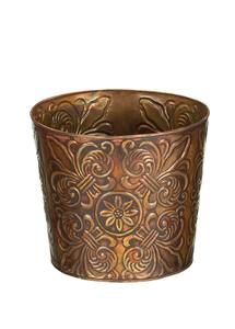 Juego de 3 macetas redondas de metal galvanizado para decoración del hogar únicas y especiales para decoración del hogar - Product Image 5