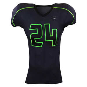 Maillot de football de haute qualité en polyester 280G, streetwear personnalisé, maillot de football américain avec broderie sublimée, uniformes - Product Image 1