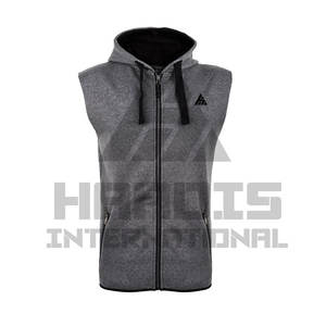 Top Quality <b>Men</b> Plain Cotton Fabric <b>Sleeveless</b> <b>Hoodies</b> Workout Gym Wear Bodybuilding Gym <b>Sleeveless</b> <b>Hoodies</b> - Product Image 1