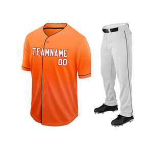 Custom Breathable 100% Polyester Baseball Uniforms Team Jerseys Pants Set <b>Printed</b> Quick Dry Sportswear OEM Wholesale Teamwear - Product Image 3