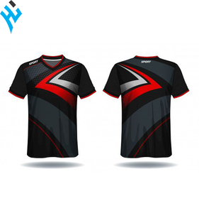 Nuevo diseño de alta calidad, tinte personalizado, sublimado, estampado en Color, 90% poliéster, 10% Spandex, Camiseta deportiva, camiseta de poliéster - Product Image 6