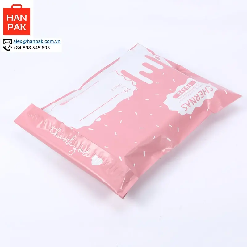 Hoge Kwaliteit Plastic Internationale Express Postpakket Postzakjes Roze Poly Mailer Tassen Voor Kleding