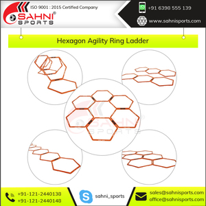 Bền Nhựa Hình Lục Giác Phẳng Sự Nhanh Nhẹn Vòng Thang Cho Tập Thể Dục Đào Tạo Và Tốc Độ Thang Cho Thể Thao Đào Tạo - Product Image 5