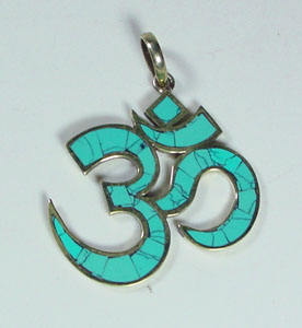 Pendentifs Om hindous turquoise pour les fêtes bouddhistes - Product Image 3