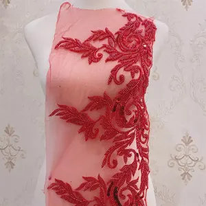 Encaje de organza multicolor de último diseño, encaje bordado para prendas y bolsos a precio mayorista - Product Image 5