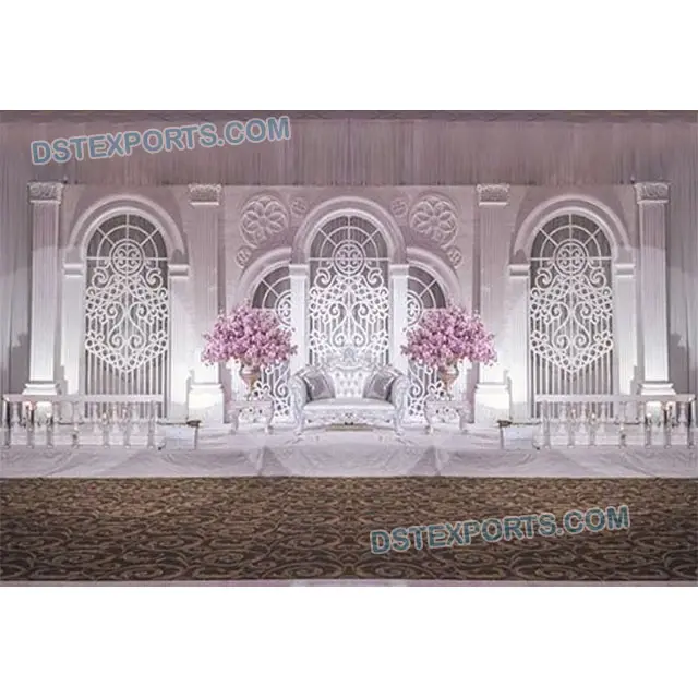 Janela de casamento elegante, armação traseira para casamento, palco asiático, grande, palco italiano, evento de casamento, palco branco