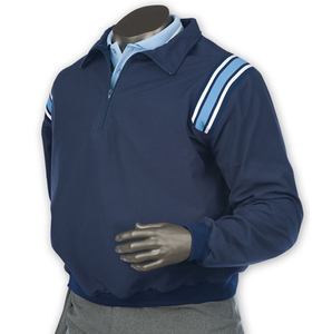 Veste d'arbitre à demi-zip, veste d'arbitre de baseball, veste à demi-zip, vêtements de sport, bleu marine, veste d'arbitre de softball avec bande sur les épaules - Product Image 4