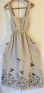 2026 New arrival fashionable trending latest design Champagne crepe fabric <b>strapless</b> neck sleeveless floor-length linen <b>dress</b> - Product Image 3