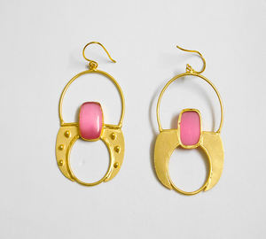 Trending handmade light weight hook Brass Earrings for girls and women - Product Image 2