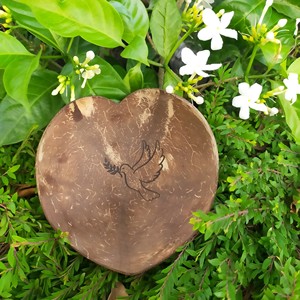 Placa de plato de cáscara de coco al por mayor de fabricación, artesanía ecológica, plato de artesanía de madera - Product Image 6