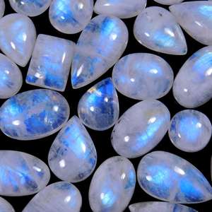 คริสตัลคาโบชองมูนสโตนสีรุ้งแบบขายส่ง หินธรรมชาติหลากหลายรูปทรงและขนาดสำหรับทำเครื่องประดับ - Product Image 2