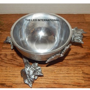 Cuenco de color plateado Aluminio Metal Aspecto de lujo Restaurante Hotel Cocina Cena Cuenco decorativo personalizado para el hogar - Product Image 2