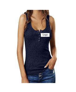 Hot Selling Whole Sale <b>tank</b> <b>Top</b> for Women <b>Tank</b> <b>tank</b> Slim Fit Button Down Round Neck <b>Summer</b> <b>Tops</b> Sourcing From Bangladesh - Product Image 1