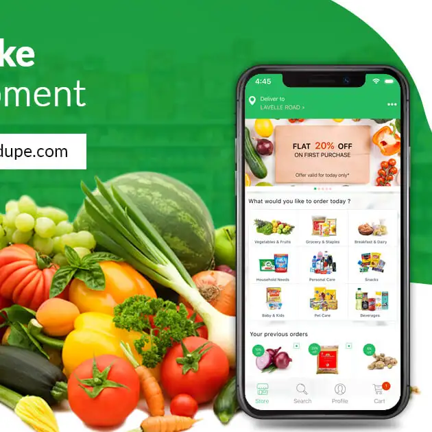 식료품 전자 상거래 앱 솔루션