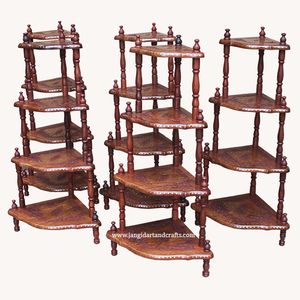 Tùy Chỉnh Hiện Đại Kệ Sách Thiết Kế Bằng Gỗ Hiển Thị Đơn Giản Tay Khắc Góc Tủ Sách Gỗ Thư Viện Kệ Sách Gấp Kệ Sách - Product Image 5