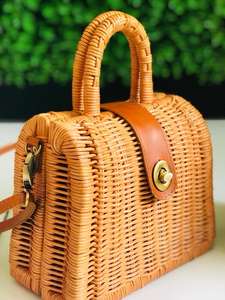 Bolso de mimbre de alta calidad con asa y correa para el hombro - Product Image 4