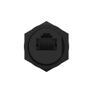 Connecteur RJ45 (F) 8 broches étanche IP67 en cuivre et ABS, verrouillage frontal, usage industriel, filetage 13/16-28UNS (vis/soudure) - Product Image 3