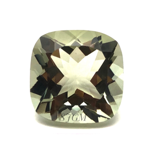 Precio de fábrica al por mayor, alta calidad, 10mm, corte de cojín, prasiolita/amatista verde, Diamante Suelto facetado, piedra preciosa de cuarzo por quilate - Product Image 1