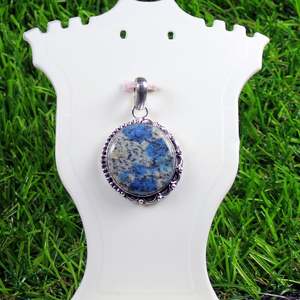 Natural K2 Jasper Gemstone Designer Pendant Women Gift Necklace Charm Jewelry Wedding Gift Sterling Silver Plated Necklace - Product Image 2
