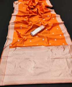 Kanchipuram Silk Linen Banarasi Cotton Saree Party Wear Indian Wedding Latest Designer Ladies Wear Wholesale - Product Image 6