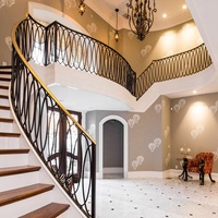 Designs de rampes d'escalier décoratives d'intérieur haut de gamme, design de rampes en fer forgé