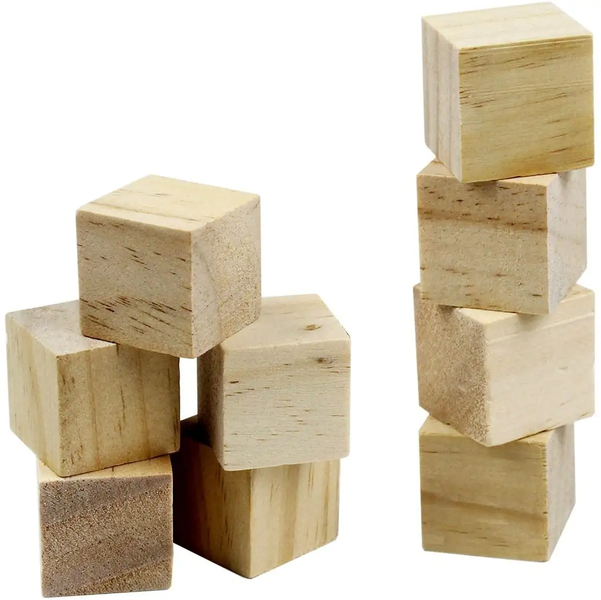 Tailai प्राकृतिक लकड़ी शुरुआती के लिए नक्काशी ब्लॉक किट DIY नक्काशी लकड़ी के ब्लॉक क्यूब्स DIY खिलौने इमारत ब्लॉकों