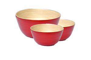 Eco2go Vietnam Artesanías Color personalizado Vietnamita Spun Bamboo Food Bowl Set Country Design PC Material Cartón Hecho Vietnam - Product Image 5
