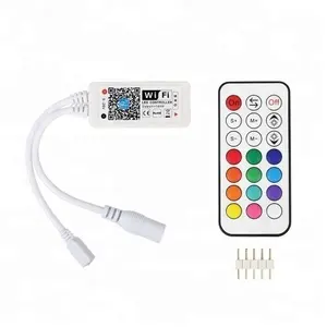 Wifi RGB, RGBW, CWRGB LED Denetleyici Mini DC12V RF 21Key Kontrol Wifi LED Denetleyici