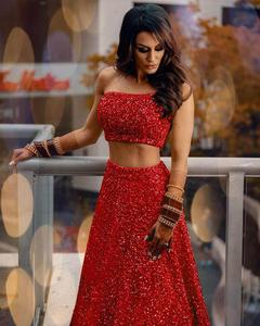 Lahenga Choli-ropa de boda de diseñador indio, traje Salwar Kameez para mujer, ropa para niña, indio - Product Image 2