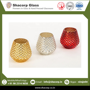 Portavelas de cristal de mercurio punteado, alta calidad, precio al por mayor - Product Image 3