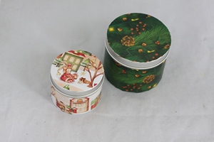 Bougie parfumée en cire de soja Caro Tin Wax, gris clair, décoration de maison de luxe personnalisée - Product Image 2