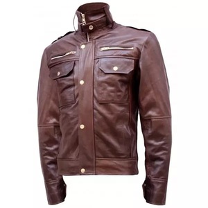 plus Size Leather Jackets Custom Design Logo <b>Black</b> Solid Color Slim Fit Design Leather Jackets For Boys - Product Image 6