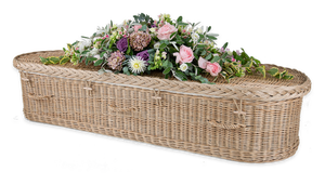 Ataúd de Mimbre y Ratán Marrón Económico y Duradero para Adultos, con Capacidad de 220 Pulgadas Cúbicas, para Entierros y Artículos Funerarios - Product Image 2