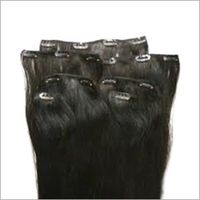 Ekstensi Rambut Remy India CLIP-ON Berkualitas Tinggi, Single Donor, Double Weft, Bebas Kusut, Rambut Asli Manusia