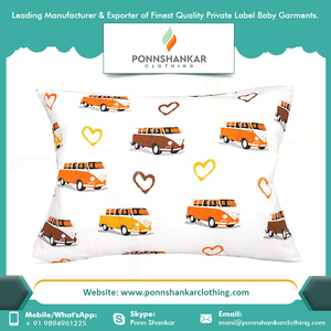 De paño del bebé almohada cubierta tamaño orgánica de algodón suave diferentes diseño y Color bebé funda de almohada para bebé dormir - Product Image 2