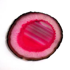 Vente en gros de sous-verres en agate quartz rose style Feng Shui bords dorés sous-verres décoratifs pour la maison tasse à thé en cristal pierre précieuse sculptée amour - Product Image 1