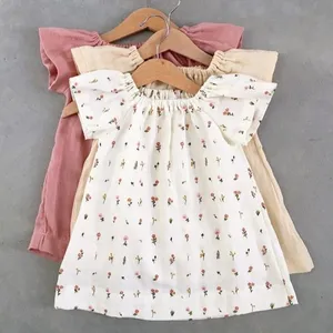 NEW--ELEGANT--COTTON纯色和印花BABY--FROCK连衣裙 & 其定制任何尺寸和颜色 @ 2021-