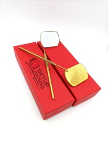 Best Quality New Style Full Gold Plasma Stainless Steel Eyelash Extension Rectangle Design <b>Mirror</b> Custom Logo Beauty Instruments - Product Image 3
