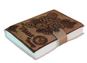 Cuaderno de cuero con cierre de botón en relieve hecho a mano al por mayor - Product Image 2