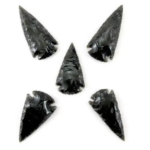 प्राकृतिक काले ओब्सीडियन Agate तीर: थोक 2 इंच तीर: खरीदने से हीलिंग कण निर्यात है।