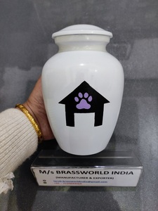 Patte sur coupelle de pêche peinte à la main en aluminium 1/4 ", fournitures d'incrustation" noël urn en perles d'aluminium - Product Image 2