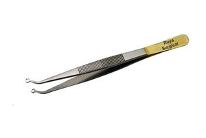 Dental Surgical Forceps Pliers Stainless Steel Corn Suture Tweezers Pliers Half Gold Curved Angular Easy Suturing Forceps CE - Product Image 4